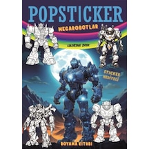 Megarobotlar Boyama Kitabı Popsticker - Ybve-665499