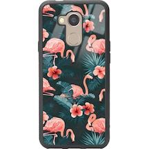 General Mobile Gm 8 Flamingo Leaf Tasarımlı Glossy Telefon Kılıfı Çok Renkli