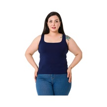 Disentis Büyük Beden Askılı Yarım Astarlı Viskon Lacivert Body-lacivert Lacivert