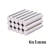 6x1mm Neodyum Güçlü Mıknatıs - Neodim Magnet