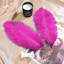 Kuzey Oyuncak 3 Adet Büyük Boy 35 Cm Fuşya Deve Kuşu Tüyü Vıp Fuchsia Ostrıch Feather Dekor Fuşya Kuş Tüyü 5+