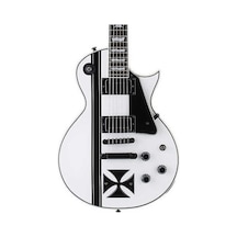 Esp Ltd Lıroncrosssw James Hetfield Iron Cross Snow White Elektro Gitar Emg Jh "het" Set Aktif Manyetikler, Maun Gövde Ve Abanoz Klavye, Tonepros Kilitli Köprü