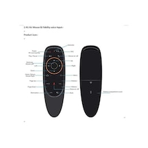 Android-windows-linux-tv Box-mac Os Uyumlu 2.4 Ghz Ses Komutlu Wireless Air Mouse Uzaktan Kumanda