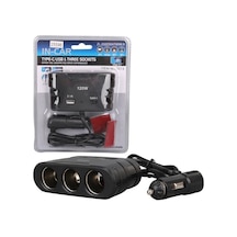 Olesson 2013 12-24v Type-c + Usb Girişli 120w 80 Cm Kablolu 3'lü Araç Çakmak Çoklayıcı