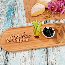 Bambu Oval Servis Tepsisi Sunum Tepsisi Bambu