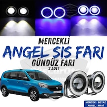 Dacia Lodgy 2012-2022 Uyumlu Üniversal Mercekli Angel Sis Farı Metal Su Geçirmez 76 Mm Mavi Ha Gündüz Farı Angel Sis Farı 55663162