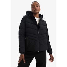 Defacto Defactofit Su İtici Regular Fit Kapüşonlu Fermuarlı Cepli Mont C8141ax25wnbk81 Siyah-bk81