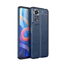 Xiaomi Redmi Note 11 Global Kılıf Deri Görünümlü Silikon Kamera Korumalı Üstün Koruma Celikaksesuar Lacivert