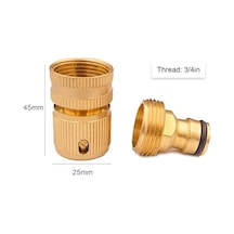 Pazly 3/4 Pirinç Hortum Bağlantısı - Su Geçirmez, Dayanıklı Bahçe Hortumu Diğer