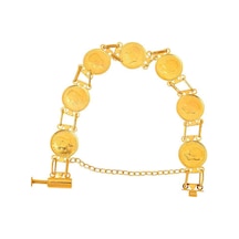 Ata Çeyrekli Bileklik Kalpli 22 Ayar Altın