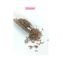 Uzun Boru Kesme Boncuk Çap 2mm Uzunluk 10 Mm - 20 Gram - Duman - Bnc253