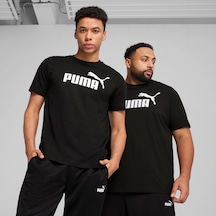Puma Ess No. 1 Logo Tee Erkek Regular Fit Baskılı Siyah T-shirt 68253201 SIYAH