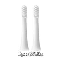 2 Adet Beyaz-xiaomi T100 1 3 Adet Uygun Sonic Elektrikli Diş Fırçası Temizleme Sağlık Yumuşak Vakum Dupont Yedek Fırç