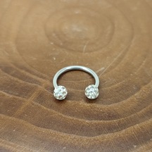 Aya Tasarım Çelik Kararmaz Şambala Halka Piercing