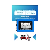 Csn Fayton Batarya Standart Kapasite Lifepo4 72v 18ah Elektrikli Motosiklet Bataryası