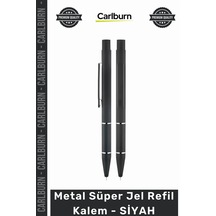 Refilkalem Kurumsal Promosyon Lüks Ofis Kırtasiye Kalite Yazı Metal Süper Jel Refil Kalem Siyah