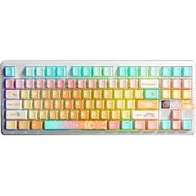 Aula F87 Pro V2 Mekanik Rgb Tkl Meteor Ice Cream Switch Kablosuz Makrolu Hot Swap Klavye Orange Juice