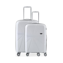 Ççs 5264 Büyük Orta 2 Li Valiz Seti Beyaz