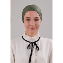 Melodi Scarf Tesettür Geçmeli Bağcıklı Viskon Likralı Bone Haki Haki Melodi Scarf Tesettür Geçmeli Bağcıklı Viskon Likralı Bone Haki Haki