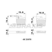 Braxıs Ab0361 Arka Fren Balatasi A0034201920