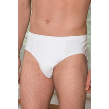 Man0016 1001 Anıl Iç Giyim Erkek Pamuk Klasik Slip 0016 Beyaz
