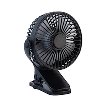 Robeve Şarjlı Usb Mini Klipsli Vantilatör Fan - 3 Kademeli - 360 Hareketli - Bebek Arabası, Ofis, Masaüstü, Kamp