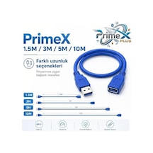 Px-1705 5 Metre Usb 3.0 Uzatma Kablosu, Usb Erkek Dişi Ek Kablosu, Mavi Usb A Male To Female Extension Cable