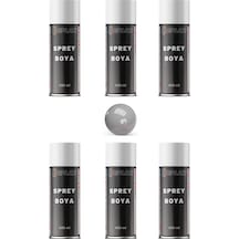 6 Adet Ral 8802 Gümüş Sprey Boya 400 Ml.