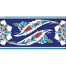 Armada Çini 10x20 Cm Ks 18 Osmanlı Yaprak Desenli Çini Bordür
