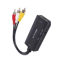 Full Hd Hdmı To Av Rca Dönüştürücü Dönüştürücü Adaptör 1080p Destekli Eski Nesil Tv Bağlantı Kablosu