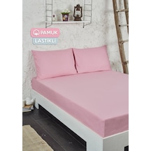 Tek Kişilik Ranforce Kumaş Lastikli Fitted Çarşaf Takımı Pudra
