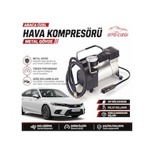 Honda Civic Lastik Hava Kompresörü - Çakmaklık Girişli Göstergeli Metal Gövdeli Oto Şişirme Pompası