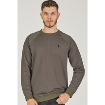 V4003 Dewberry Reglan Kol Erkek Sweatshırt-haki Haki