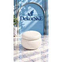 Dekorske - Taş Tozu Kapaklı Mini Kase - 4x6 Cm - Çok Amaçlı Dekoratif Saklama Kutusu Dekoratif Objeler