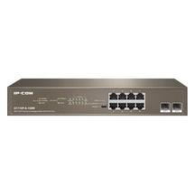 IP-Com G1110P-8-150W 8 Port Gigabit + 2x1GB SFP Port Rackmount 130 W Poe Switch