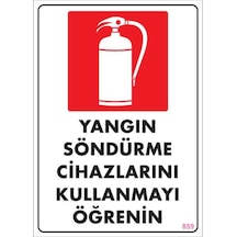 Yangın Söndürme Tüpü Uyarı Levhası 25X35 Kod:859 (125153600)