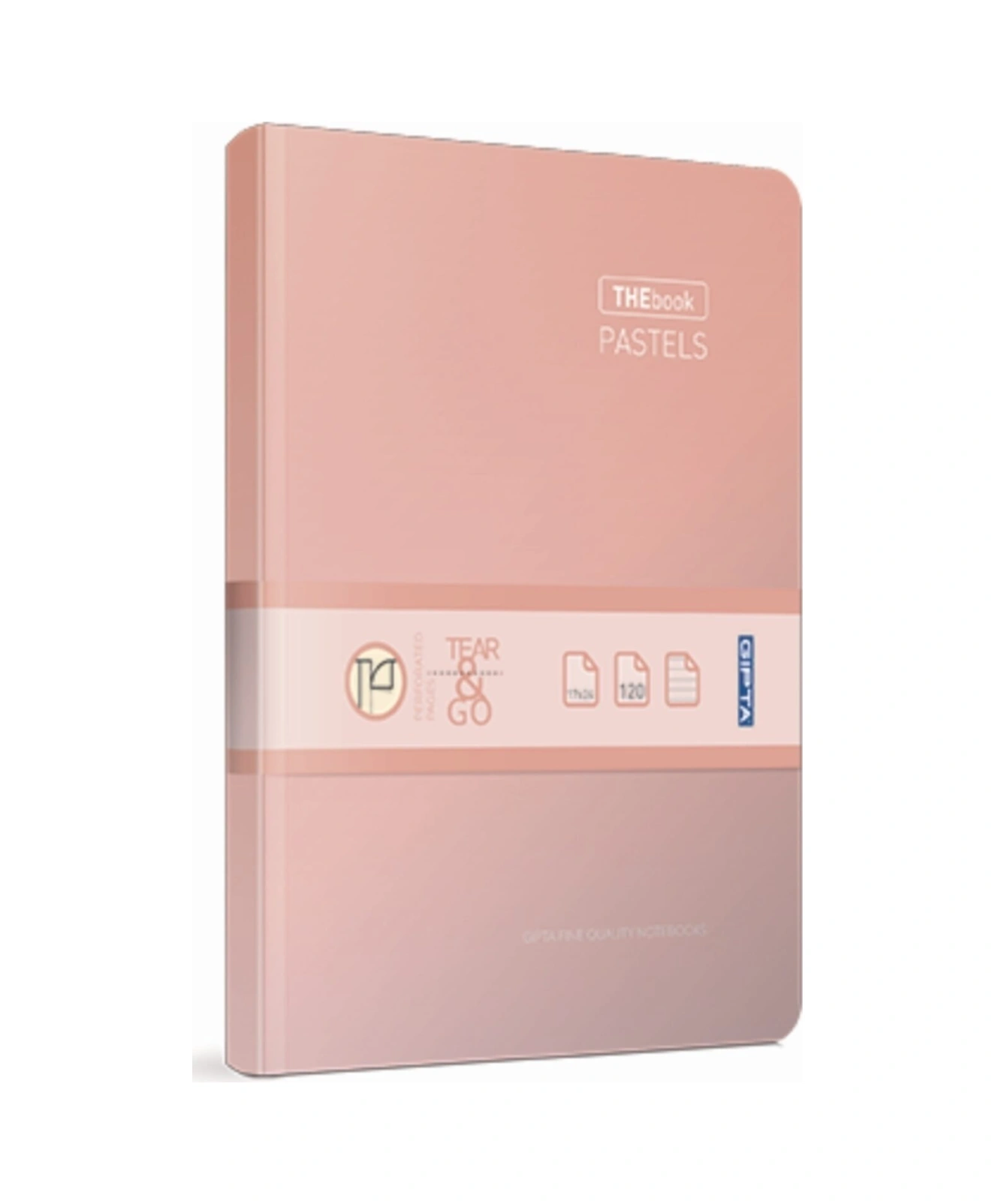 Thebook Pastels Çizgili Iplik Dikişli Sıvama Sert Kapak Defter 17x24 120 Yaprak
