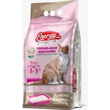 Energy Bebek Pudrası Kokulu İnce Taneli Topaklaşan Bentonit Kedi Kumu 5 L