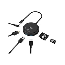 LinkTech A200 7in1 PD100W 15W Kablosuz Şarj Cihazı Kart Okuyucu ve HUB Çoklayıcı