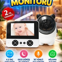 4.3 İnç Ekranlı 720p Hd Bebek Monitörü Gece Görüş, İki Yönlü Ses Ve Ağlama Algılama Diğer