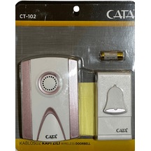 Cata Ct-102 Kablosuz Kapı Zili Pembe Kenarlı 2 Adet