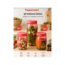 Kavanoz 825 Ml Ve 2 Adet 550 Ml. Kırmızı