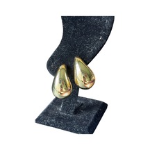 Gold Yansımalı Parlak Su Damlası Bijuteri Küpe Sarı