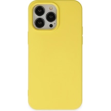 Apple Uyumlu iPhone 15 Pro Kılıf Nano Lansman Silikon Kapak Sarı