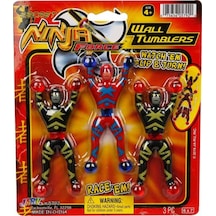 Duvara Yapışan Taklacı 3 Ninja - Mavi - Kırmızı
