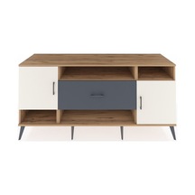 Kronos Konsol 5 Raflı Tek Çekmeceli 2 Kapaklı 176x59x83 Çam-aytaşı/antrasit Aytaşı/antrasit