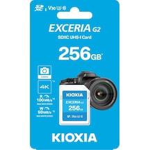 Excerıa G2 256gb Sdxc Hafıza Kartı Uhs-ı U3 V30 C10, 100mb/s Okuma, 50mb/s Yazma, 4k