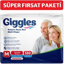 Giggles Yetişkin Bel Bantlı Hasta Bezi Medium 30'lu 4 Paket 120 Adet L