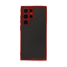 Samsung Uyumlu Galaxy S22 Ultra Uyumlu Kılıf Montreal Silikon Kapak - Kırmızı