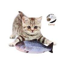 Tineke Somon Kedi Nanesi Otlu Çıngıraklı Peluş Kedi Oyuncağı